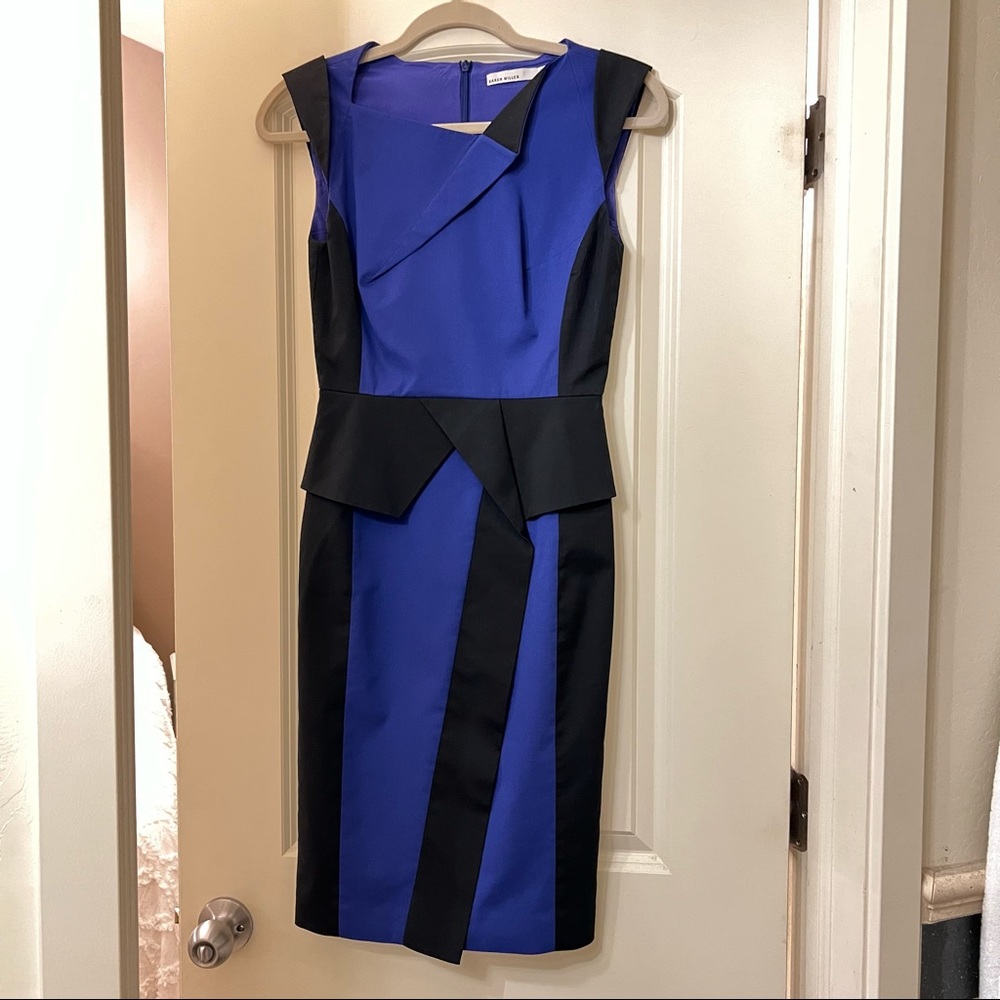 Karen Millen edgy peplum knee length cocktail dress